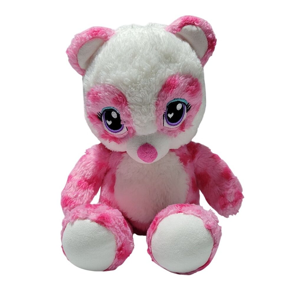 Build a Bear Sweet Scents Panda Bear 17 inch Plush Pink Hearts Stuffed Animal